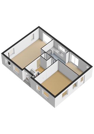 Floorplan - Gaagweg 36B, 2636 AK Schipluiden